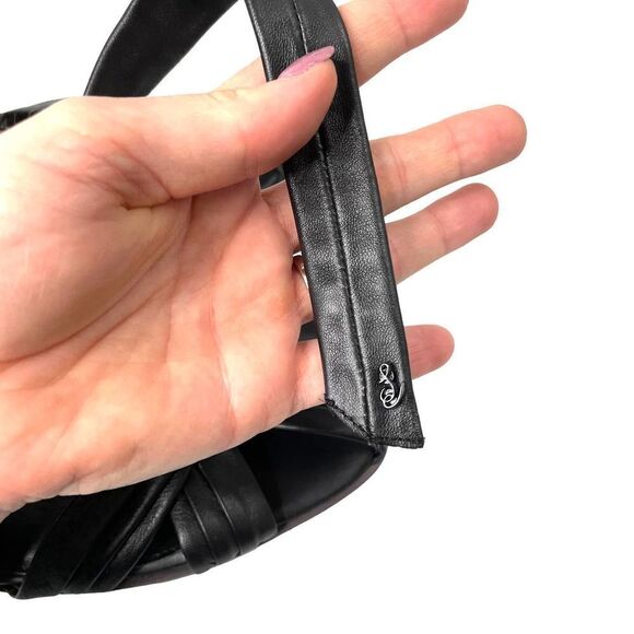 SAM EDELMAN Imogene leather Wrap gladiator Sandals Sz 8 black boho lagenlook - Picture 5 of 7